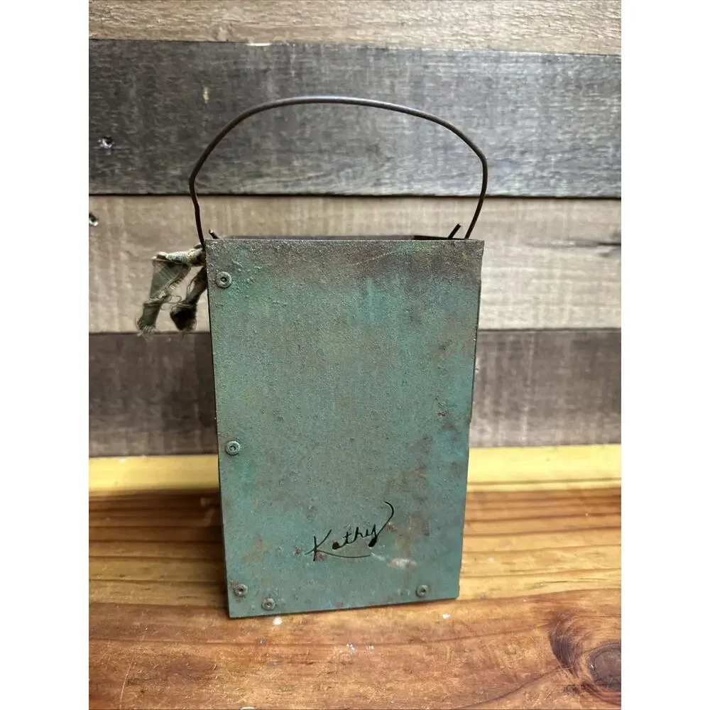 Frankenstein Rusty Metal Candle Lantern